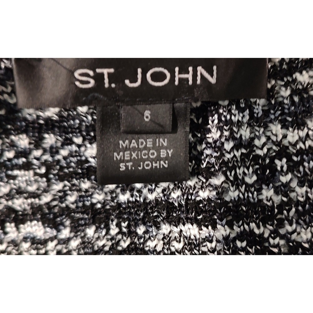 ST. JOHN Knits Multi Tweed Shift Dress Size 6 Luxury Old Money Elegant Designer - Picture 8 of 12